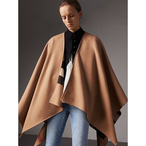 burberry merino wool cape|Burberry vintage check poncho.